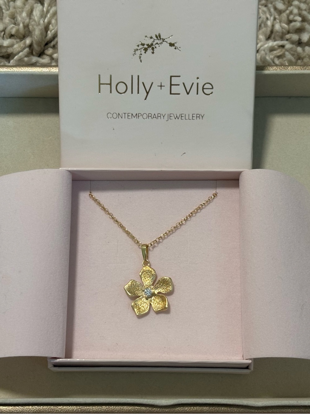 Holly + Evie Gold Plated Blossom Pendant Necklace